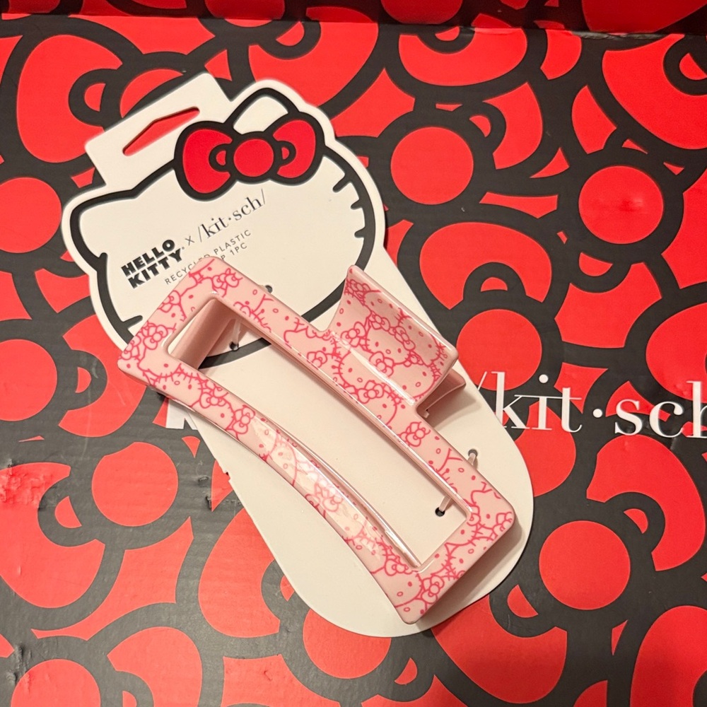 Hello Kitty Pink Patterned Hair Clip
